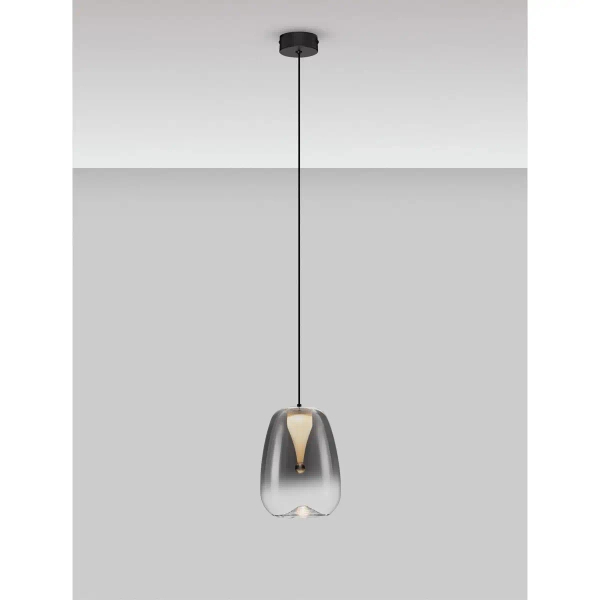 Szklana lampa wisząca JAREVIA LE45121 LED 3W 3000K do jadalni szara