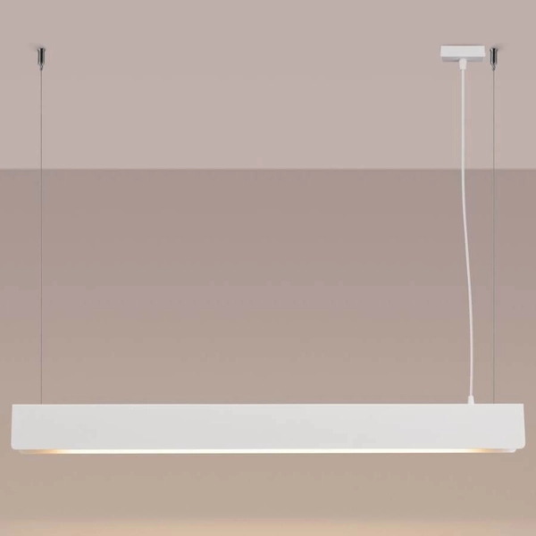 Zwisająca lampa na belce Spark SL.1394 nad wyspę listwa biała