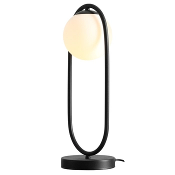 Stojąca lampka loftowa RIVA 1086B1 Aldex nocna lampa szklana biała czarna