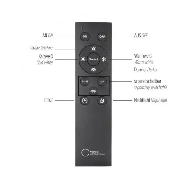Lampa wisząca sterowana pilotem Q-STRETTO czarna 2657-18 2xLED 20W 2200-5000K góra-dół