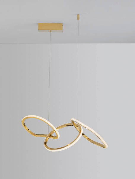 Wisząca lampa Celaya LE42759 Luces Exclusivas pierścienie LED 40W 3000K złote
