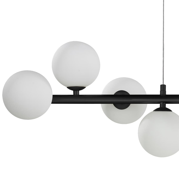 Lampa wisząca MINI MOON ST-8118P-11 black Step mleczne kule żelazo szkło czarna
