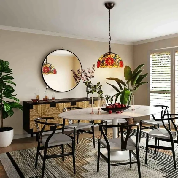 Lampa wisząca szklana Capolavoro ABR-LW-CAPO1 witrażowa kolorowa