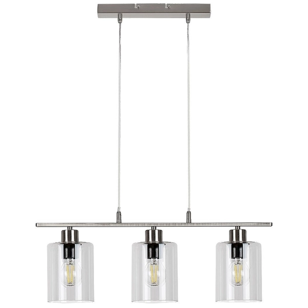 Nowoczesna LAMPA wisząca MIROSLAW 3580 Rabalux salonowy zwis szklany 3-punktowy chrom
