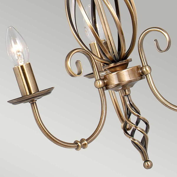 Świecznikowy żyrandol Artisan ART3-AGD-BRASS Elstead łańcuchowy mosiądz