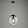 Kulista lampa wisząca Ripple SP72-RIP8808 szklana kula czarny przezroczysty