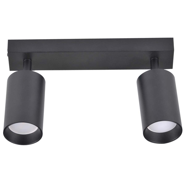 Sufitowa lampa kierunkowa Maribel tuby do garderoby czarna złota