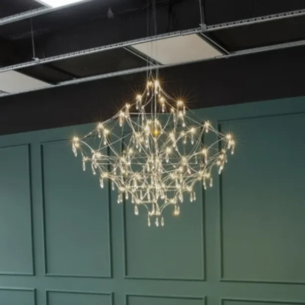Żyrandol kryształowy złoty CONSTELATION LED 72x0,5W 3000K MSE1501100127