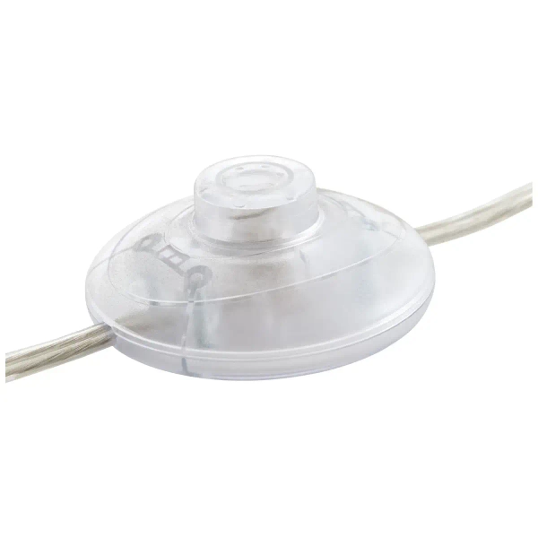 Stojąca lampa abażurowa Clarie 13258/05 łukowa chrom biała