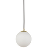 Minimalistyczna wisząca lampa Piano 33658 Sigma kula ball biała mosiądz