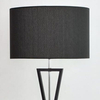 LAMPA podłogowa SANDGLASS FSG-B-E27 Abigali stojąca OPRAWA abażurowa czarna