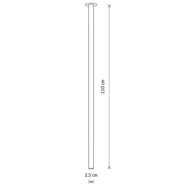 Lampa sufitowa wpuszczana Laser 10920 sypialniana tuba metalowa biała