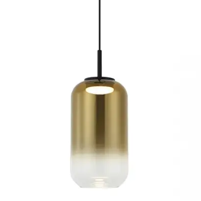 Zwisająca lampa nad wyspę 23218 LED 12W 3000K owalna czarna złota