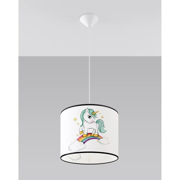 Lampa wisząca Jednorożec SL.1412 Sollux do pokoju dziecka wielokolorowa
