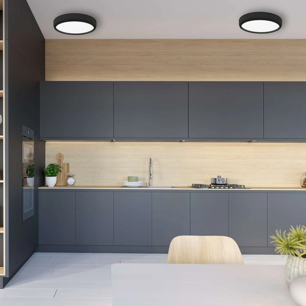 Plafon LAMPA sufitowa GEA ML6394 Milagro okrągła OPRAWA metalowa LED 36W 3000K - 6000K z pilotem czarna