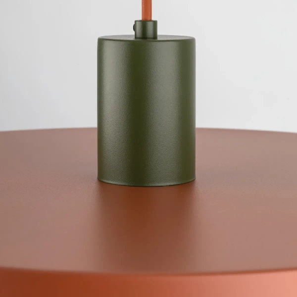 Minimalistyczna lampa wisząca Sila 10750 abażur ceglany zielony