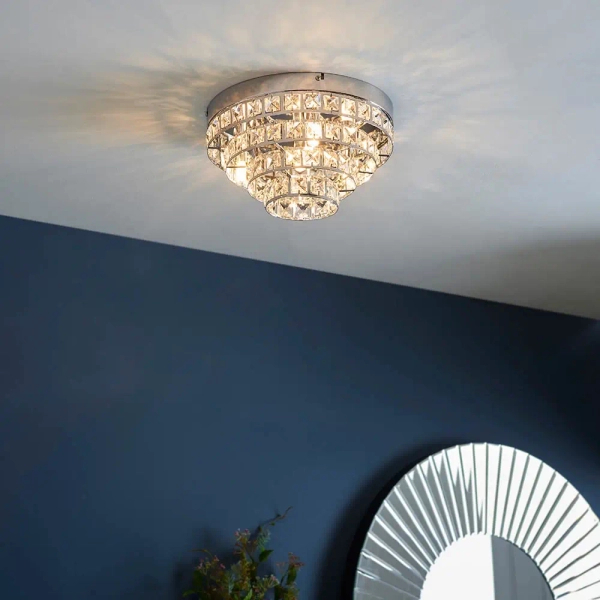 Sufitowa lampa glamour Motown MOTOWN-4CH chrom przezroczysty