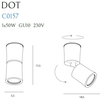 Sufitowa lampa jadalniana DOT C0157 Maxlight spot regulowana czarna