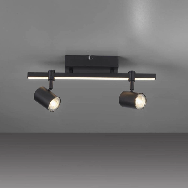 Sufitowa lampa regulowana Barik LED 14W 3000K spot 2-punktowy czarna