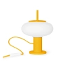 Lampa stolikowa z wtyczką TORNI TOS154P1 melonowa żółta szklana E27 owalna do sypialni