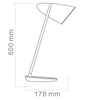 Stojąca LAMPKA biurkowa Elmo Tavolo Bianco Orlicki Design stołowa LAMPA nocna do sypialni biała