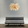 Wisząca lampa pióra EMU ST-DN127 white do salonu biały złoty