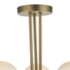 Sufitowa lampa kulista Andre AND0342 potrójna mosiądz biały