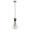 Lampa wisząca szklana PASTELLO ST-DN345B do jadalni różowa szara zielona