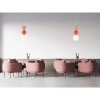 Lampa ceramiczna wisząca Latera PND-94331C-1S-MLTI różowa