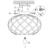 LAMPA sufitowa WOLFRAM 21117/30/30 Lucide industrialna OPRAWA metalowa klatka czarna