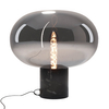 Lampka nocna Moonstone T0055 Maxlight do sypialni przydymiona biała