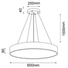 Okrągła zwisająca lampa Sengo 5210 ring circle koło do sypialni czarna