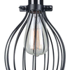 Kinkiet LAMPA ścienna LESTO MBM-2676/1 BK Italux metalowa OPRAWA druciana klatka czarna