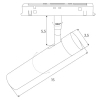 Lampa szynowa magnetyczna system Dali M0011D LED 8W 3000K czarny