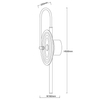 Lampa ścienna Plato LP-0301/1W AM LED 6W 3000-6000K bursztynowy
