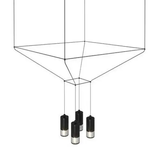 Ażurowy zwis Linea ST-5961-4 Step geometryczny na wyspę czarny