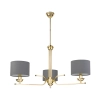 Potrójna lampa wisząca Bolt BOL-ZW-3 (Z) z abażurami mosiądz szara