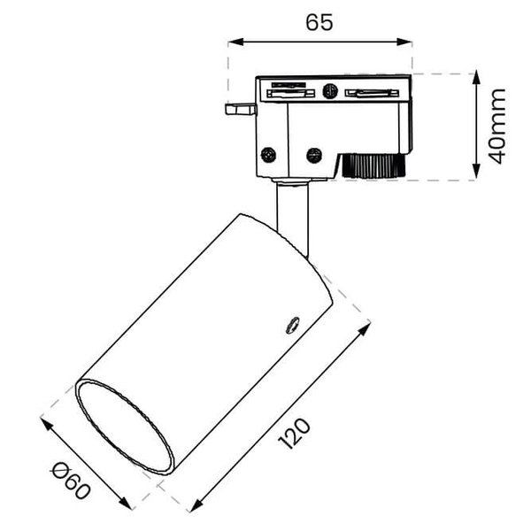 Reflektorek do szynoprzewodu Ricky ML0690 Milagro sopelek złoty
