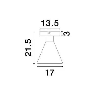 Szklana lampa sufitowa SARDUNO LE45143 LED 8W 3000K złoto szara