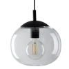 Kulista lampa wisząca VIBE 4816 do sypialni czarny przezroczysty