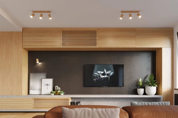 Regulowana lampa natynkowa SL.1043 ekologiczna drewniana