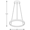 Lampa wisząca jadalniana Breno 2023201-GD60 LED 28W 3000-6000K ring złota