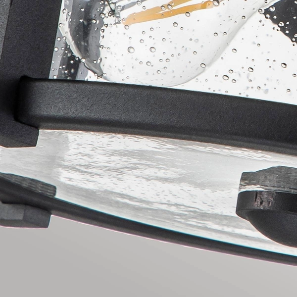 Sufitowa lampa zewnętrzna Merrill FE-MERRILL-F-BLK Feiss IP44 przezroczysta czarna