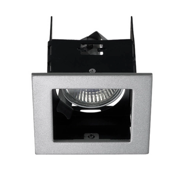 Wpuszczana lampa sufitowa Relio DL-101D/SY kwadratowa metalowa srebrna