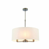 Zwisowa lampa z abażurem Daley 73015 Endon nad stół tuba kremowa