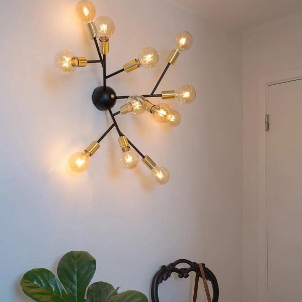 Sufitowa lampa sticks Heroes 4200900-4002 do salonu loftowa czarna