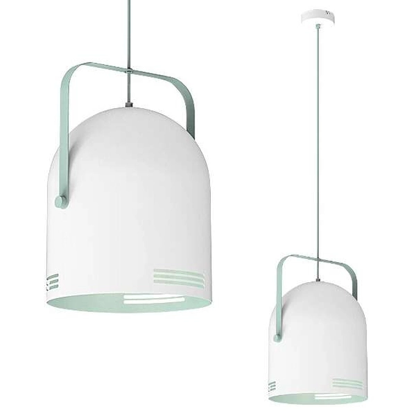 LAMPA wisząca MINUET 7016 Rabalux metalowa OPRAWA pastelowa ZWIS reflektorek biała miętowa