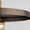 Nad stół wisząca lampa Sila 10758 metalowy abażur brązowy beżowy