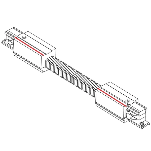 Elastyczny ŁĄCZNIK szynoprzewodu CTLS 8700 Nowodvorski do 3-fazowej szyny natynkowej 230V czarny
