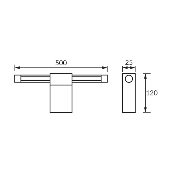 Lampa ścienna Paso 4114 Ideus LED 12W 4100K podłużna IP44 biała chrom